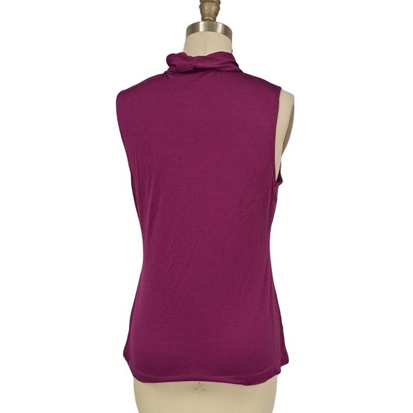Banana Republic purple Silk Twist front top size Large petite - Picture 3 of 6